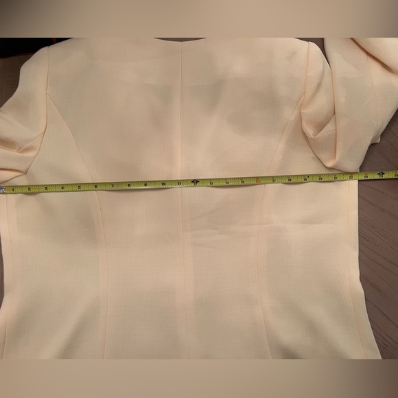 3pc light yellow suit with embellishment on front of jacket and sleeves. - Picture 13 of 13